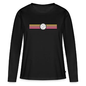 Volley Beach Volleyball Beachvolleyball Geschenk - T-shirt manches longues Premium bio Femme - noir - Devant - Julia (174cm)