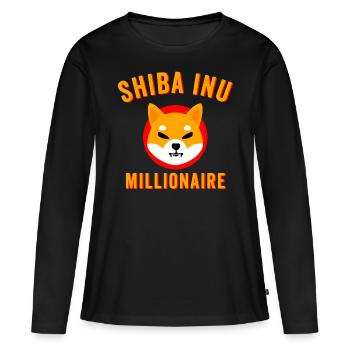 Shiba Inu Token - Shiba inu coin, shib coin, shib - Women's Premium Organic Long Sleeve Shirt - black - Front - Julia (174cm)