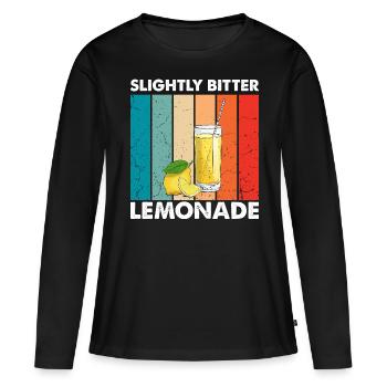Limonade Limonade Limonade Limonade Stand Design - T-shirt manches longues Premium bio Femme - noir - Devant - Julia (174cm)