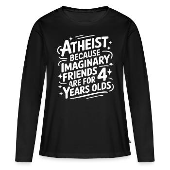Atheismus Atheist Anti-Religion Agnostiker - Frauen Premium Bio Langarmshirt - Schwarz - Vorne - Julia (174cm)