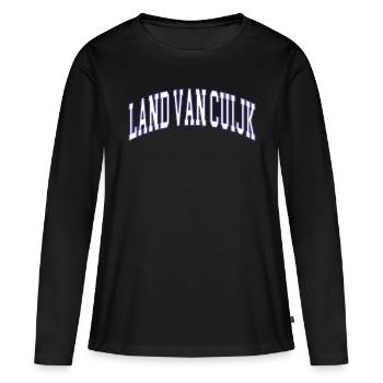 Land van Cuijk - T-shirt manches longues Premium bio Femme - noir - Devant - Julia (174cm)
