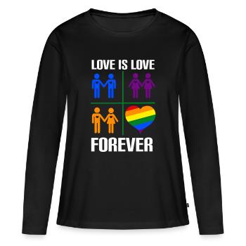 Révolution lesbienne Gay Pride CDD LGBT gay - T-shirt manches longues Premium bio Femme - noir - Devant - Julia (174cm)