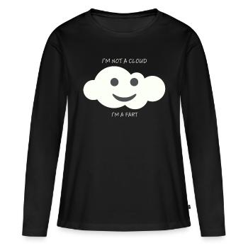 Je suis un pet - T-shirt manches longues Premium bio Femme - noir - Devant - Julia (174cm)