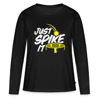 Roundnet Spike Ball Spikeball Fun - T-shirt manches longues Premium bio Femme - noir - Devant - Julia (174cm)