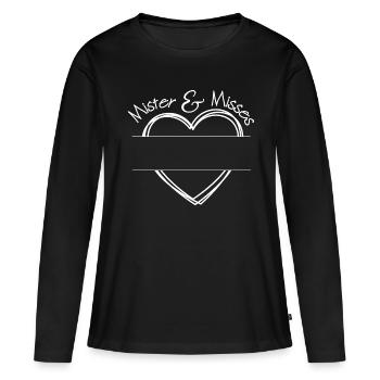 Mr. and Mrs. Template Mr. Misses Mr Mrs. Herz - Women's Premium Organic Long Sleeve Shirt - black - Front - Julia (174cm)