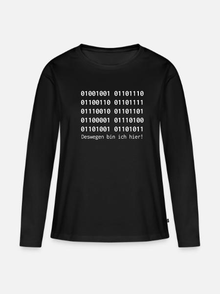 Informatik - Frauen Premium Bio Langarmshirt - Schwarz