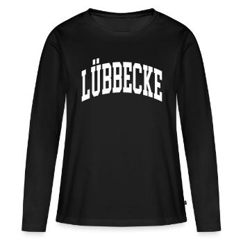 Lübbecke - T-shirt manches longues Premium bio Femme - noir - Devant - Julia (174cm)
