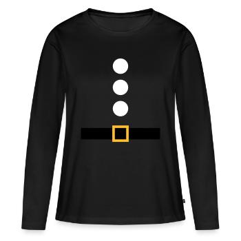 Santa Claus - Women's Premium Organic Long Sleeve Shirt - black - Front - Julia (174cm)