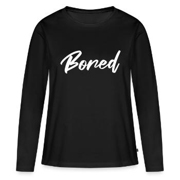 Ennuyé Ennuyeux Je m’ennuie tellement - T-shirt manches longues Premium bio Femme - noir - Devant - Julia (174cm)