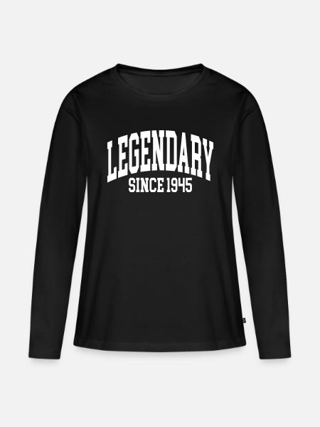 Legendary since 1945 - Frauen Premium Bio Langarmshirt - Schwarz