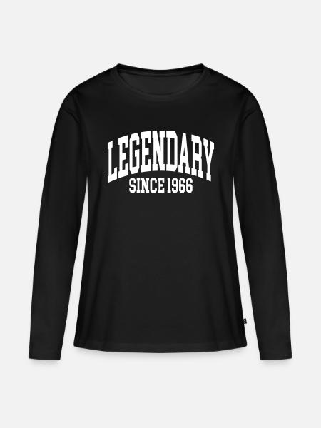 Legendary since 1966 - Frauen Premium Bio Langarmshirt - Schwarz