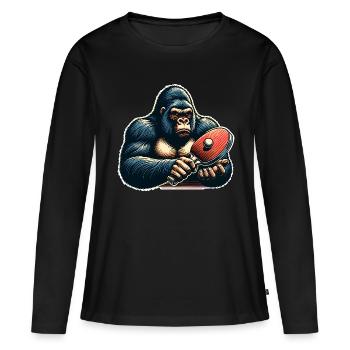 Table tennis - Women's Premium Organic Long Sleeve Shirt - black - Front - Julia (174cm)