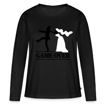 Jeu JGA au cours de la fête de mariage d’adieu - T-shirt manches longues Premium bio Femme - noir - Devant - Julia (174cm)
