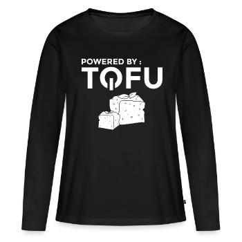 Tofu Soja Sojabohne Vegan Veganer - Frauen Premium Bio Langarmshirt - Schwarz - Vorne - Julia (174cm)