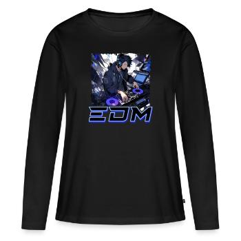 Couverture d’album de musique EDM - chemise d’anime - T-shirt manches longues Premium bio Femme - noir - Devant - Julia (174cm)