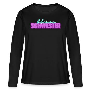 Kleine Schwester - Frauen Premium Bio Langarmshirt - Schwarz - Vorne - Julia (174cm)