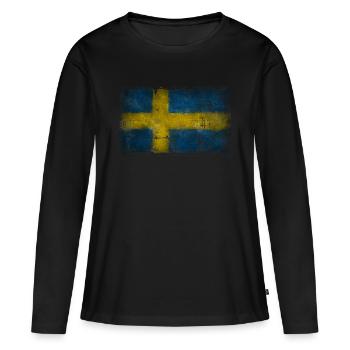 SUEDE - suede - T-shirt manches longues Premium bio Femme - noir - Devant - Julia (174cm)
