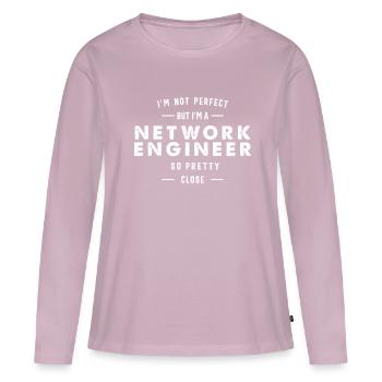 Network Engineer - Women's Premium Organic Long Sleeve Shirt - dusky pink - Front - Julia (174cm)