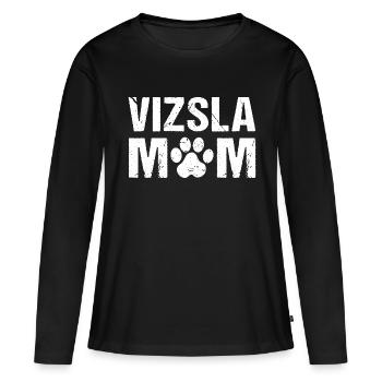 Vizsla Mom Magyar Vizsla - Women's Premium Organic Long Sleeve Shirt - black - Front - Julia (174cm)