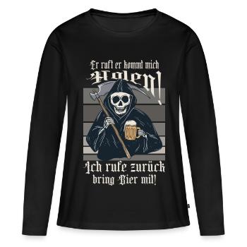 Il appelle je viendrai te chercher ! - T-shirt manches longues Premium bio Femme - noir - Devant - Julia (174cm)