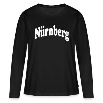 Nuremberg - T-shirt manches longues Premium bio Femme - noir - Devant - Julia (174cm)