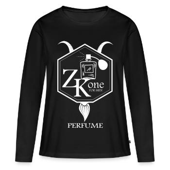Parfum pour homme - T-shirt manches longues Premium bio Femme - noir - Devant - Julia (174cm)
