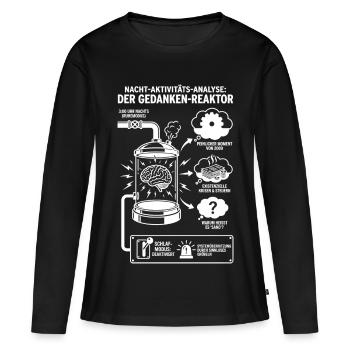 Graphique d’analyse de nuit drôle du réacteur de pensée - T-shirt manches longues Premium bio Femme - noir - Devant - Julia (174cm)