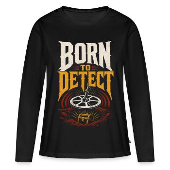 Chasse au trésor au détecteur de métaux - T-shirt manches longues Premium bio Femme - noir - Devant - Julia (174cm)