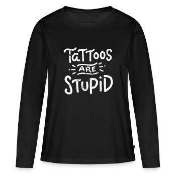 Tattoo Hater - Frauen Premium Bio Langarmshirt - Schwarz - Vorne - Julia (174cm)