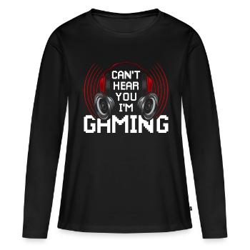 Jeux d'argent Jeux de hasard - T-shirt manches longues Premium bio Femme - noir - Devant - Julia (174cm)