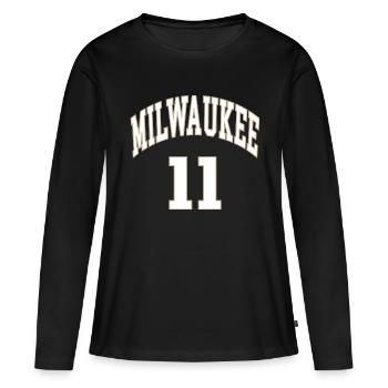 Milwaukee 11 - T-shirt manches longues Premium bio Femme - noir - Devant - Julia (174cm)