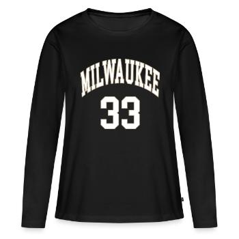 Milwaukee 33 - T-shirt manches longues Premium bio Femme - noir - Devant - Julia (174cm)