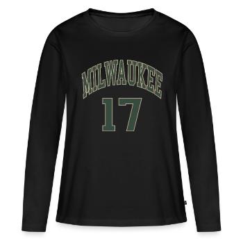 Milwaukee 17 - T-shirt manches longues Premium bio Femme - noir - Devant - Julia (174cm)