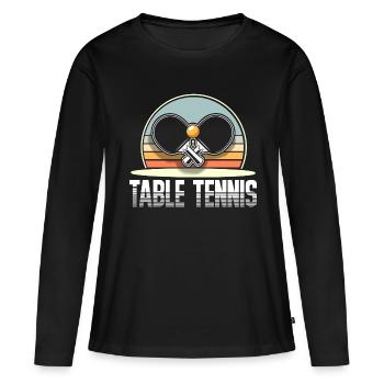 Table tennis - Women's Premium Organic Long Sleeve Shirt - black - Front - Julia (174cm)