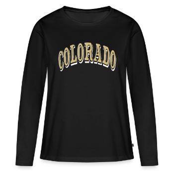 Colorado - T-shirt manches longues Premium bio Femme - noir - Devant - Julia (174cm)