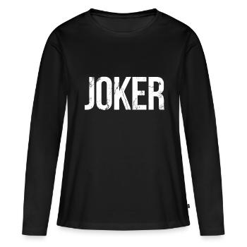 Joker - Frauen Premium Bio Langarmshirt - Schwarz - Vorne - Julia (174cm)