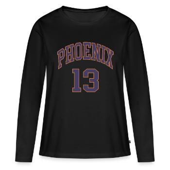 Phoenix 13 - Frauen Premium Bio Langarmshirt - Schwarz - Vorne - Julia (174cm)