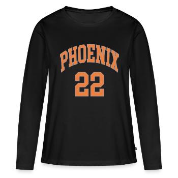 Phoenix 22 - Frauen Premium Bio Langarmshirt - Schwarz - Vorne - Julia (174cm)