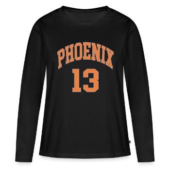 Phoenix 13 - Frauen Premium Bio Langarmshirt - Schwarz - Vorne - Julia (174cm)