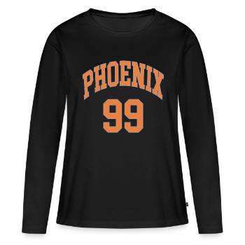 Phoenix 99 - Frauen Premium Bio Langarmshirt - Schwarz - Vorne - Julia (174cm)