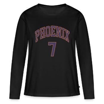 Phoenix 7 - Frauen Premium Bio Langarmshirt - Schwarz - Vorne - Julia (174cm)