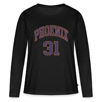 Phoenix 31 - Frauen Premium Bio Langarmshirt - Schwarz - Vorne - Julia (174cm)