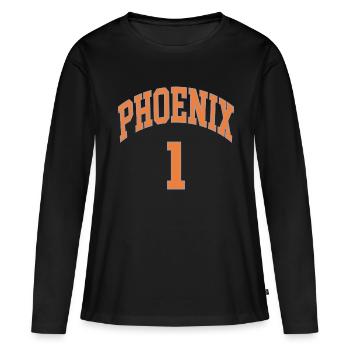 Phoenix 1 - Frauen Premium Bio Langarmshirt - Schwarz - Vorne - Julia (174cm)