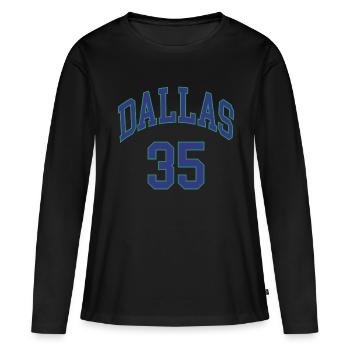 Dallas 35 - Women's Premium Organic Long Sleeve Shirt - black - Front - Julia (174cm)