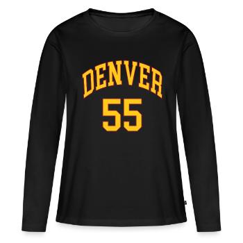 Denver 55 - T-shirt manches longues Premium bio Femme - noir - Devant - Julia (174cm)