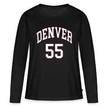 Denver 55 - T-shirt manches longues Premium bio Femme - noir - Devant - Julia (174cm)