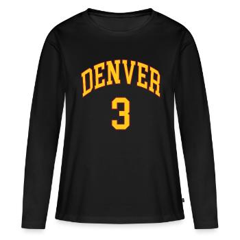 Denver 3 - T-shirt manches longues Premium bio Femme - noir - Devant - Julia (174cm)