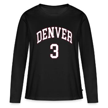 Denver 3 - T-shirt manches longues Premium bio Femme - noir - Devant - Julia (174cm)