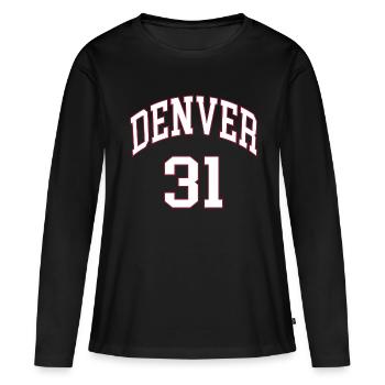 Denver 31 - T-shirt manches longues Premium bio Femme - noir - Devant - Julia (174cm)