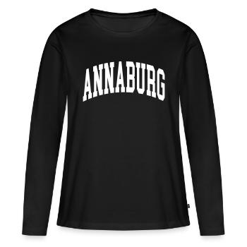 Canton d’Annaburg - T-shirt manches longues Premium bio Femme - noir - Devant - Julia (174cm)
